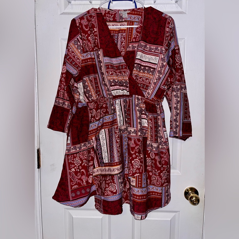 Women’s pattern 3/4 sleeve blouse